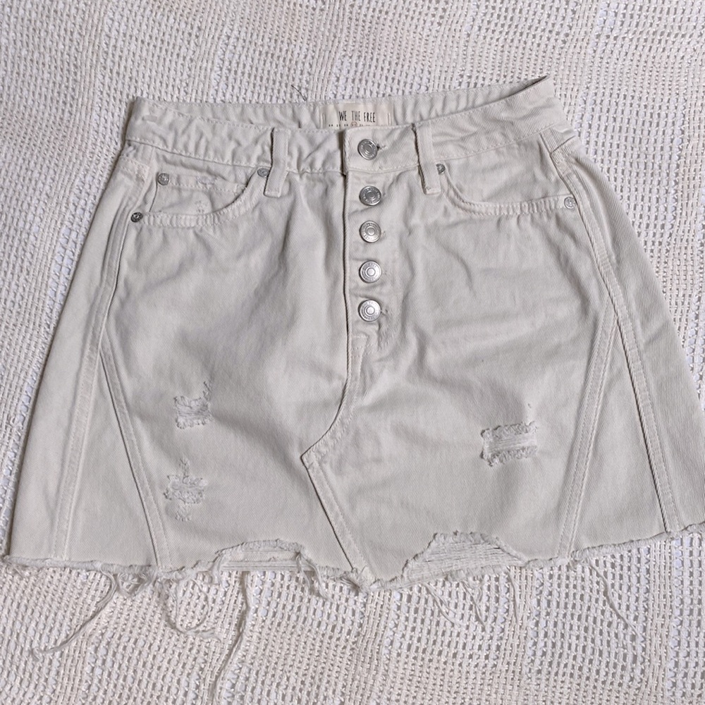 Free people denim skirt